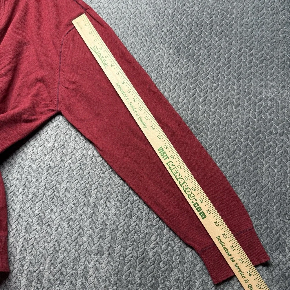 Territory Ahead Men’s Quarter Zip Sweater‎ XXL Cotton Cashmere Red Pullover Knit